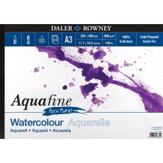 Daler Rowney A3 Aquafine Textured Watercolour Paper Pad