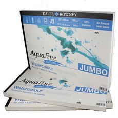 Daler Rowney A3 Aquafine Jumbo smooth Watercolour Pad - 50 sheets