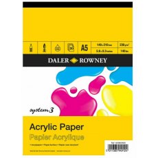 Daler Rowney A5 System 3 Acrylic Paper Pad