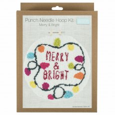 Trimits Embroidery Punch Needle Hoop Kit - Merry & Bright