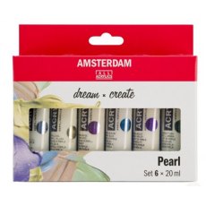 Amsterdam Dream & Create Acrylics Pearlescent Set - 6 x 20 ml