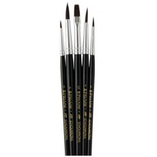 Pro Arte Scholarcryl Oil/Acrylic Paintbrush Set - 5 pieces 36WA