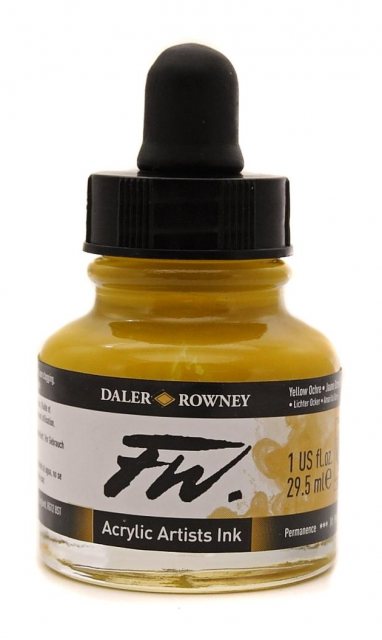 Daler Rowney Fw Ink 29.5ml Yellow Ochre