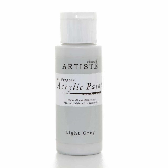 Docrafts - Artiste Artiste Acrylic Paint (2oz) - Light Grey