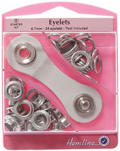 Hemline Eyelets Starter Kit: Nickel/Silver - 8.7mm (E)
