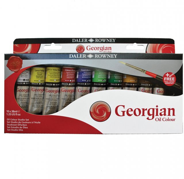 Georgian Daler Rowney Georgian Oil Colour Set of 10 x 38ml tubes