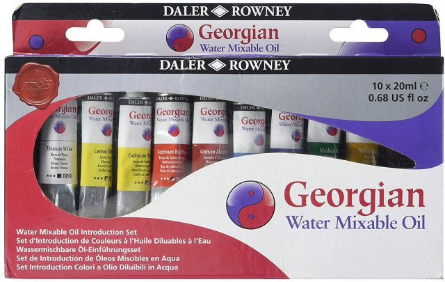 Georgian Daler Rowney Georgian Water Mixable Oil Set 10x 20ml tubes