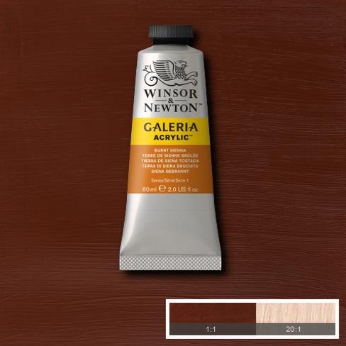 Galeria Acrylic Colour W&N GALERIA 60ML BURNT SIENNA - Series 1