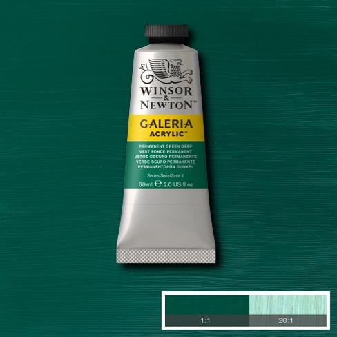 Galeria Acrylic Colour W&N GALERIA 60ML PERMANENT GREEN DEEP - Series 1