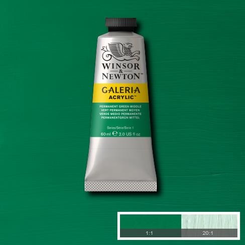 Galeria Acrylic Colour W&N GALERIA 60ML PERMANENT GREEN MIDDLE - Series 1