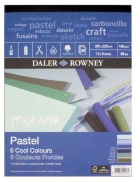 Daler Rowney Daler Rowney Murano Pastel Paper Pad - Cool Colours (12 x 9")