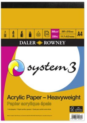 Daler Rowney Daler Rowner A4 System 3 Acrylic Paper Pad - Heavyweight