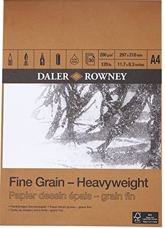 Daler Rowney Daler Rowney A4 Fine Grain Heavyweight Paper Pad