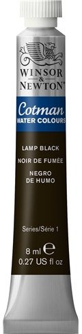 Winsor & Newton Winsor & Newton Cotman Watercolour 8ml Lamp Black