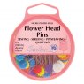 Flower Head Pins: 0.58mmx 0.54mm, Approx 60pcs