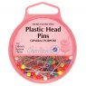 Plastic Head Pins: 0.58mm x 38mm, Approx 75pcs